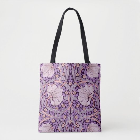 Tote Bag Pimpernel Purple, William Morris (Devant)