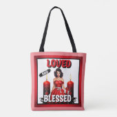 Tote Bag Pin-up Rétro Aimé et Béni (Dos)