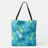 Tote Bag Pina Colada Hawaiian Ananas Turquoise réversible (Dos)