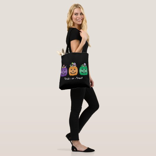 Tote Bag Pince À Bonbons Jack-o'-lantern Halloween Ou Trait (Sur le modèle)