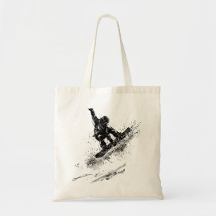 Tote Bag Pinceau d'art de snowboard - Saut de snowboardeur