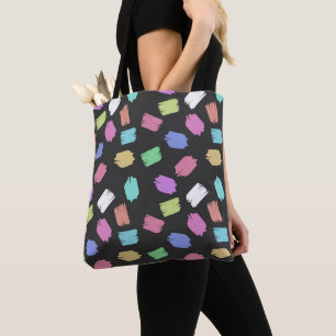 Tote Bag Pinceau de peinture contours, pinceaux colorés