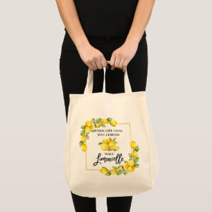 Tote Bag Pinceau Script Aquarelle Citrons Limoncello Épicer