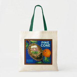Tote Bag Pine Cone Oranges