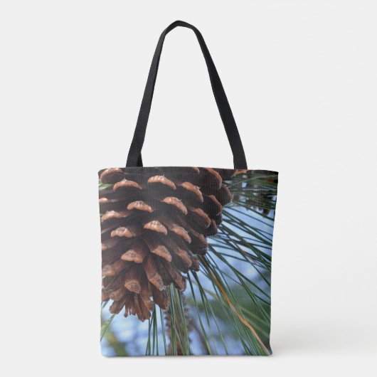 Tote Bag Pine Cône sur toute l'impression (Dos)