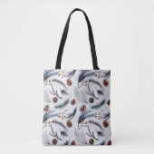 Tote Bag Pine Cones & Pine Needles Aquarelles Motif (Devant)