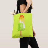 Tote Bag Pine Lime popsicle pop art nourriture mignonne (De près)