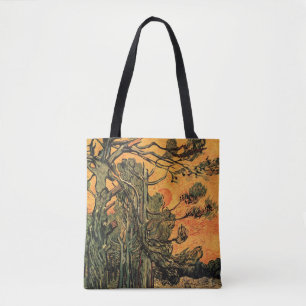 Tote Bag Pine Trees Red Sky Setting Soleil par Vincent van 
