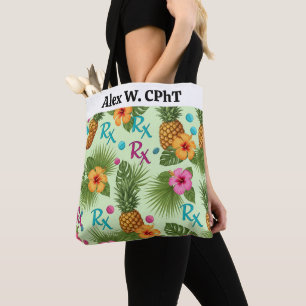 Tote Bag Pineappy Tropical Personnalisé & Pharmacie RX Four