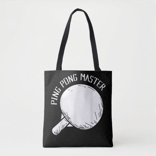 Tote Bag Ping Pong Master Drôle Dire Tennis De Table (Devant)