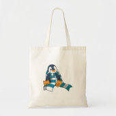 Tote Bag Pingouin avec Écharpe (Devant)