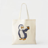 Tote Bag Pingouin avec papillon (Devant)