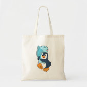 Tote Bag Pingouin avec poisson (Devant)