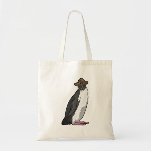 Tote Bag Pingouin comme pirate avec Casquette (Devant)