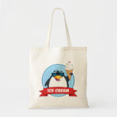 Tote Bag Pingouin cool tenant de la crème glacée (Devant)