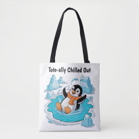 Tote Bag Pingouin dans la glace (Devant)