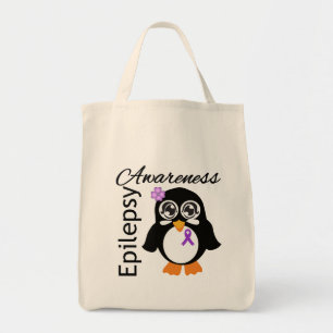 Tote Bag Pingouin de conscience d'épilepsie