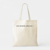 Tote Bag Pingouin Distants Sociaux Hugs Virtuels (Dos)