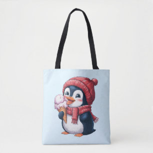 Tote Bag Pingouin et glace
