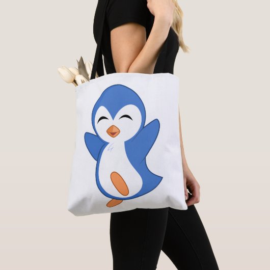 Tote Bag pingouin heureux (De près)