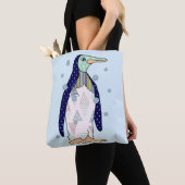 Tote Bag Pingouin modèle (De près)
