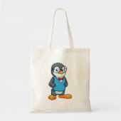 Tote Bag Pingouin Nerd avec lunettes (Devant)