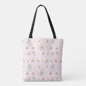 Tote Bag Pingouin rose doux Rêves Monogramme (Dos)