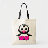 Tote Bag Pingouin rose mou (Devant)