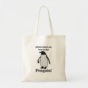 Tote Bag Pingouin S'Il Vous Plaît M'Apprendre Comment Voler