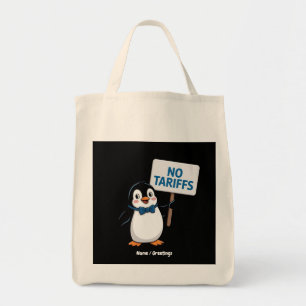 Tote Bag Pingouins amusants NO TARIFFS Impôts Hilariants Ma