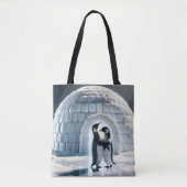 Tote Bag Pingouins Dansant Lente Par Igloo (Devant)