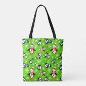 Tote Bag Pingouins d'hiver en Casquette (Dos)
