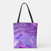 Tote Bag Pink Acrylique violet, Fluid Art Peinture Marbre (Dos)