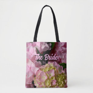Tote Bag Pink and Cream Hydrangeas the Bride