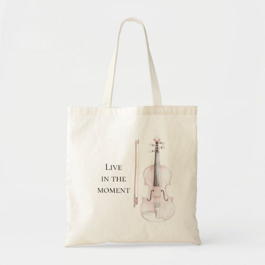 Tote Bag Pink Blush Violin (Devant)