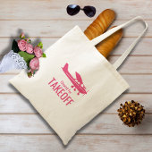 Tote Bag Pink Cessna Airplane Cleared for Takeoff Funny
