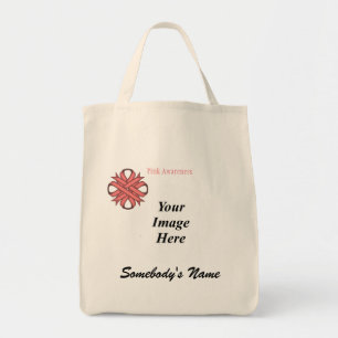 Tote Bag Pink Clover Ribbon