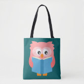 Tote Bag Pink cute reading (Devant)