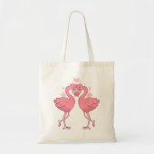 Tote Bag Pink Flamingo Wedding Tropical Hawaiian Luau Beach (Devant)