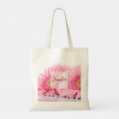 Tote Bag Pink Gerbera Daisies Elegant Photo (Dos)