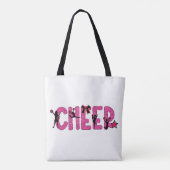 Tote Bag Pink Glitter Cheerleader Cheerleader Cheer (Dos)