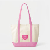 Tote Bag Pink Heart Love Forever 10th (Devant)