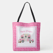 Tote Bag Pink Home Sweet Glamper Camper (Dos)
