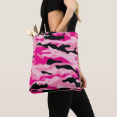Tote Bag Pink Jane Military Camouflage Fête (De près)
