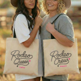 Tote Bag Pink Last Rodeo Western Bach Party