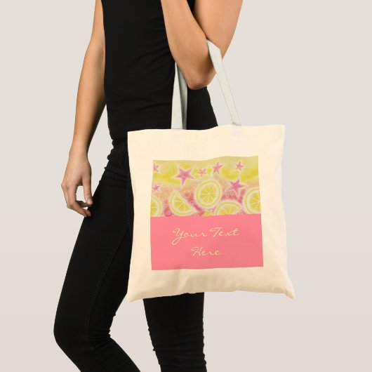 Tote Bag Pink Lemonade 'Your Text' (Devant (produit))