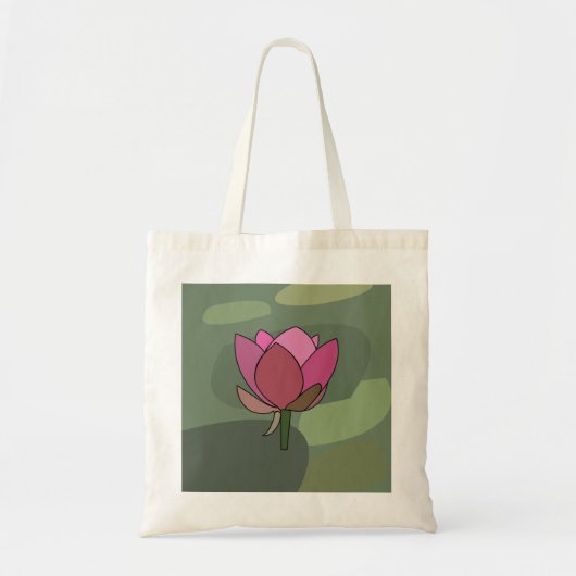 Tote Bag Pink Lotus Flower (Devant)