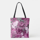 Tote Bag Pink, Magenta et Black Fluid Art Pour Peinture (Dos)