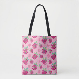 Tote Bag Pink marguerite florale sans couture patternart, b