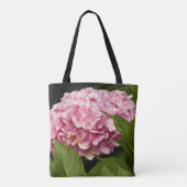 Tote Bag Pink Mophead Hydrangea Floral (Dos)